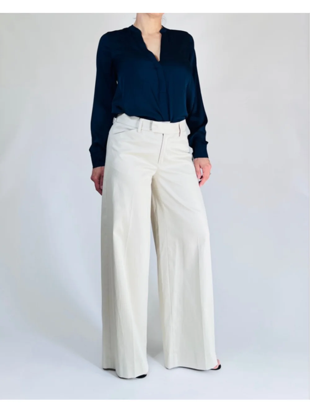 NWT Banana Republic Womans Pants Wide Leg Pants Size 4 Beige Cream